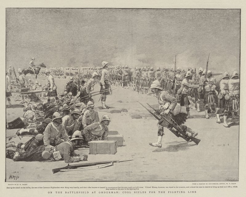 No campo de batalha de Omdurman, Cool Rifles para a linha de combate de Henry Marriott Paget