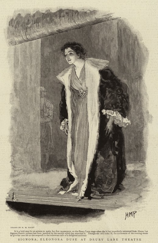 Sra. Eleonora Duse no Teatro Drury Lane de Henry Marriott Paget