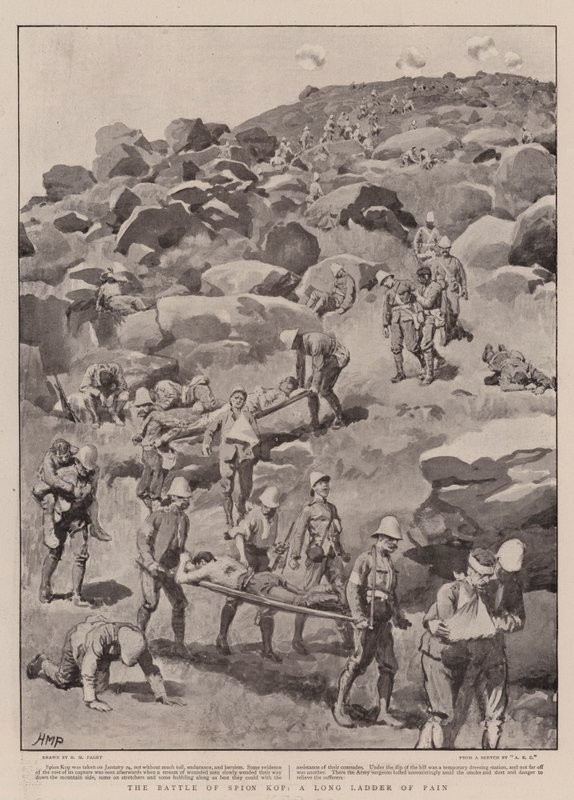 A Batalha de Spion Kop, uma longa escada de dor de Henry Marriott Paget
