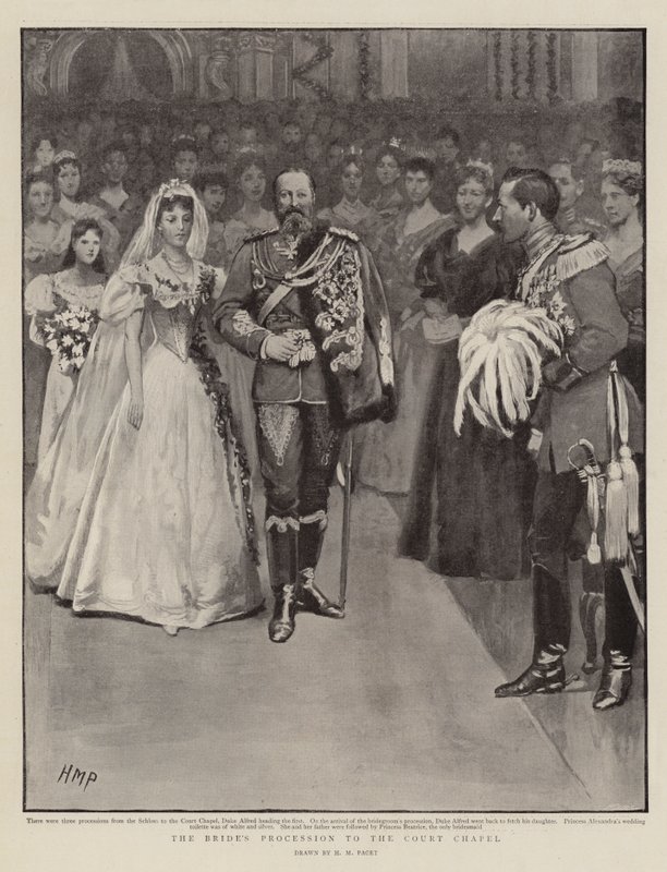 Procissão da noiva para a capela da corte de Henry Marriott Paget
