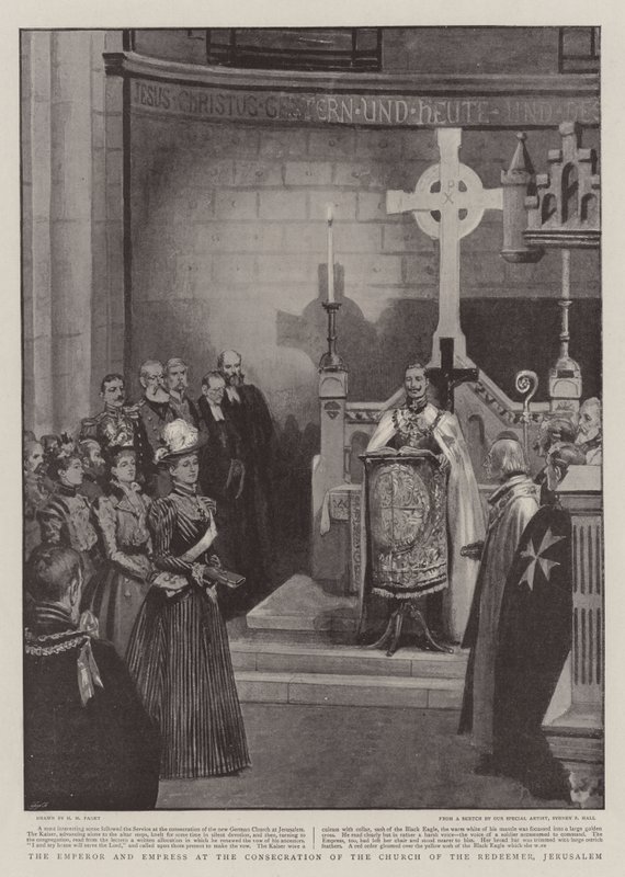 O Imperador e a Imperatriz na Consagração da Igreja do Redentor, Jerusalém de Henry Marriott Paget