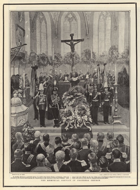 O serviço comemorativo na igreja de Cronberg de Henry Marriott Paget