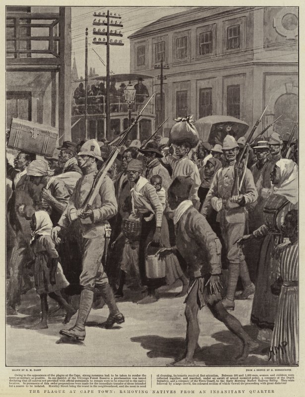 A Praga na Cidade do Cabo, removendo nativos de um bairro insalubre de Henry Marriott Paget