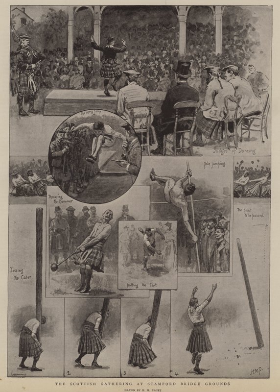 The Scottish Gathering em Stamford Bridge Grounds de Henry Marriott Paget