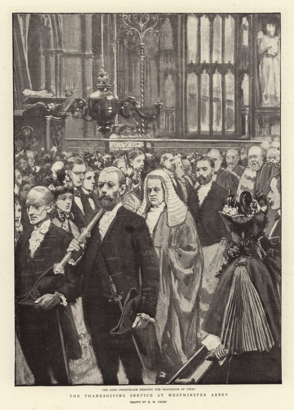 O serviço de ação de graças na Abadia de Westminster de Henry Marriott Paget