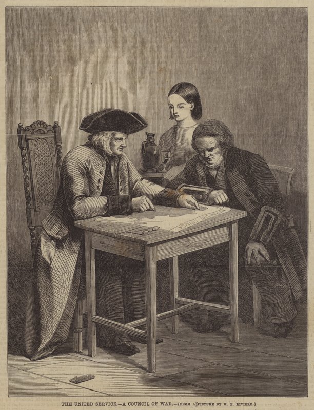 O Serviço Unido, um Conselho de Guerra de Henry Parsons Riviere