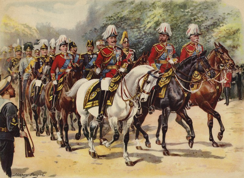 Procissão de nove reis, funeral do rei Eduardo VII, 20 de maio de 1910 (cromolito) de Henry Payne
