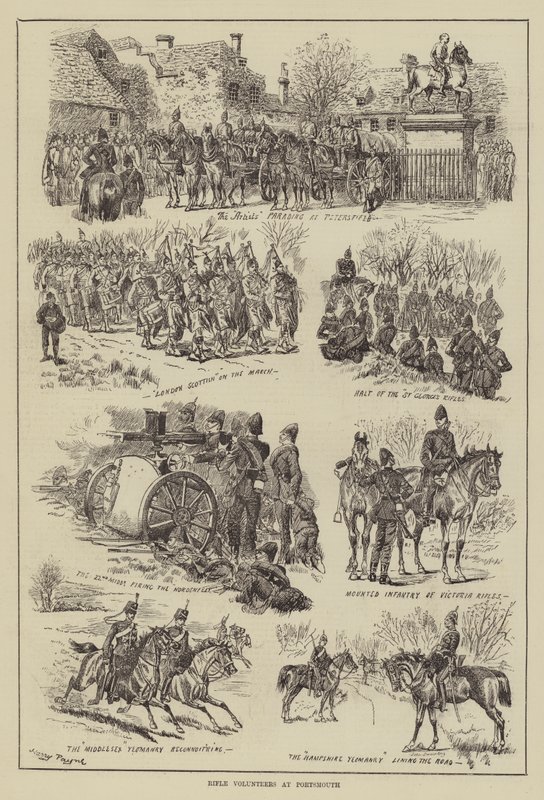 Voluntários de Rifle em Portsmouth de Henry Payne