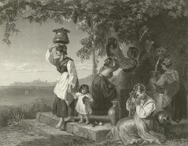 Meninas camponesas italianas de Henry Penry Williams