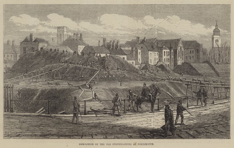 Demolição das antigas fortificações em Portsmouth de Henry Spernon Tozer