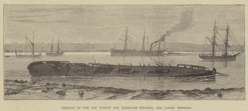 Restos da Velha Londres e Ramsgate Steamer, o Little Western de Henry Spernon Tozer