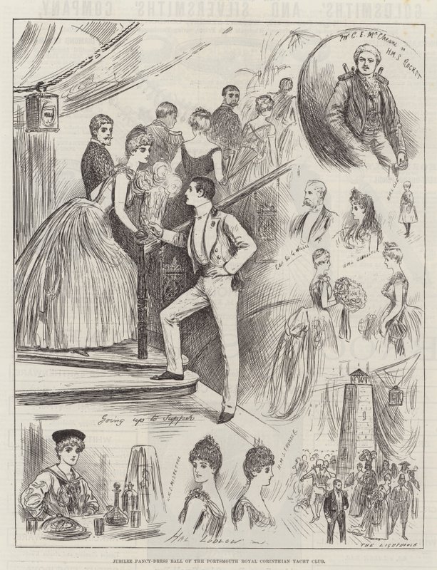 Jubilee Fancy-Dress Ball do Iate Clube Real de Portsmouth em Corinthians de Henry Stephen Ludlow