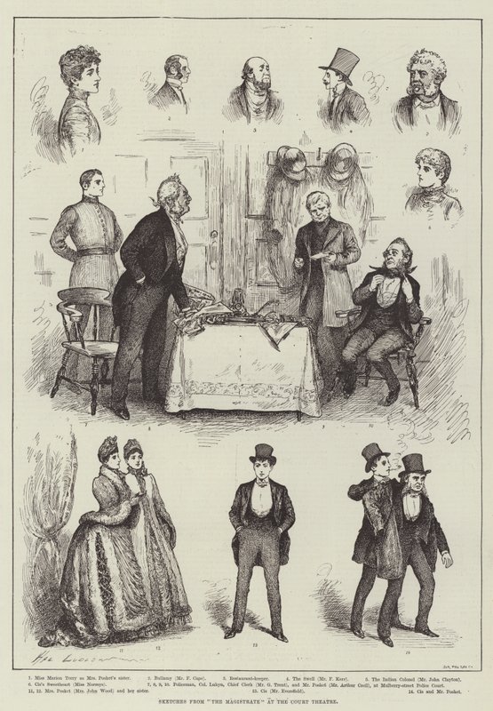 Esboços do Magistrado no Court Theatre de Henry Stephen Ludlow