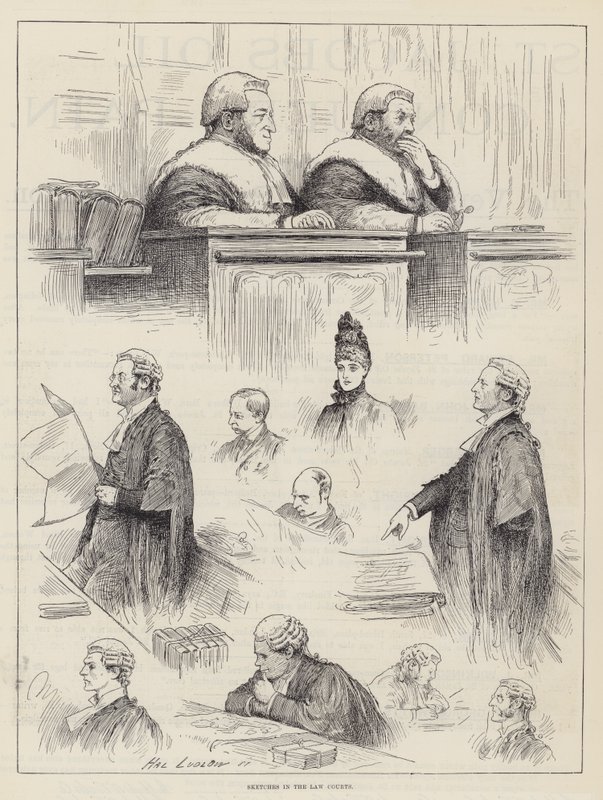 Esboços nos tribunais de Henry Stephen Ludlow