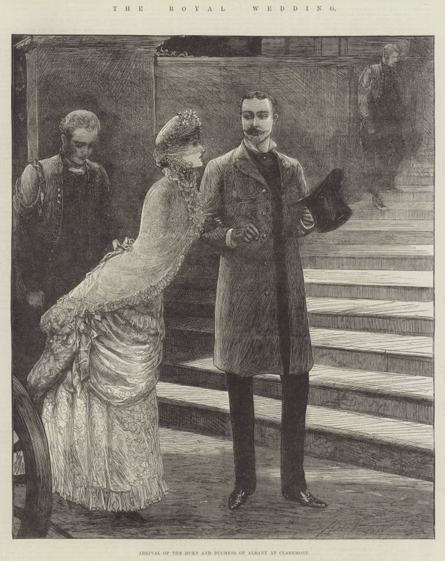 O casamento real, a chegada do duque e da duquesa de Albany em Claremont de Henry Stephen Ludlow