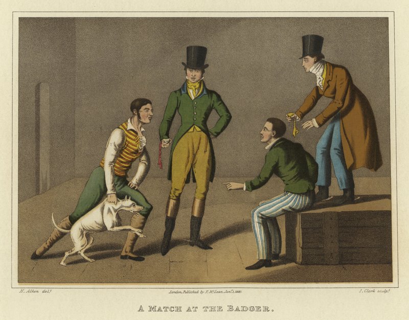 Um fósforo no texugo (chromolitho) de Henry Thomas Alken