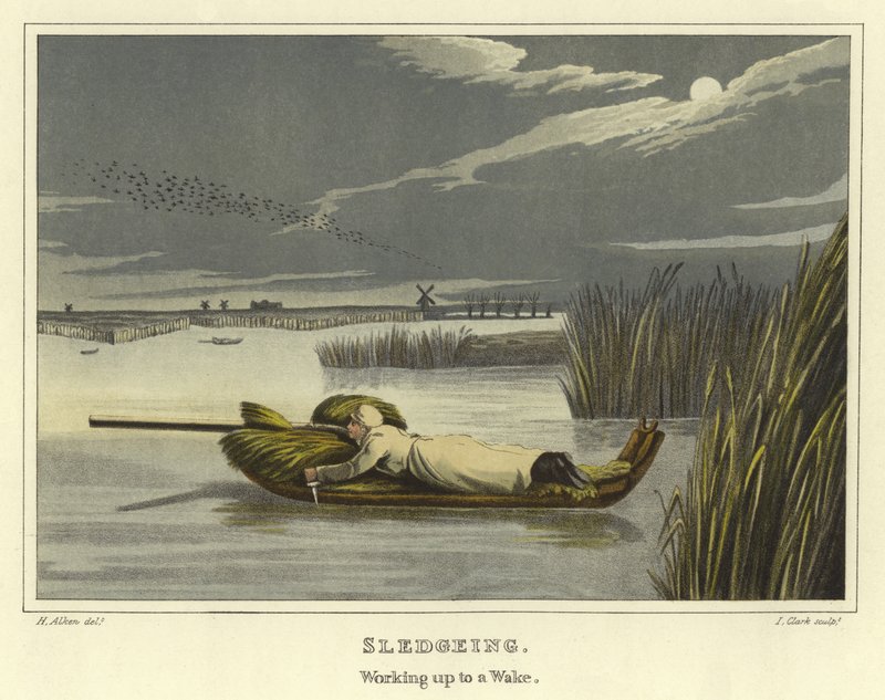 Sledgeing (cromolitho) de Henry Thomas Alken