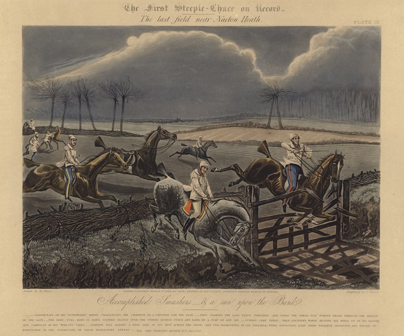 A primeira perseguição no registro, 1839 de Henry Thomas Alken