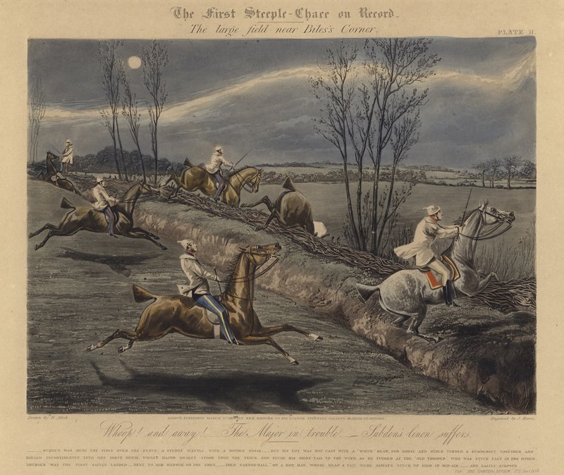 A primeira perseguição no registro, 1839 de Henry Thomas Alken