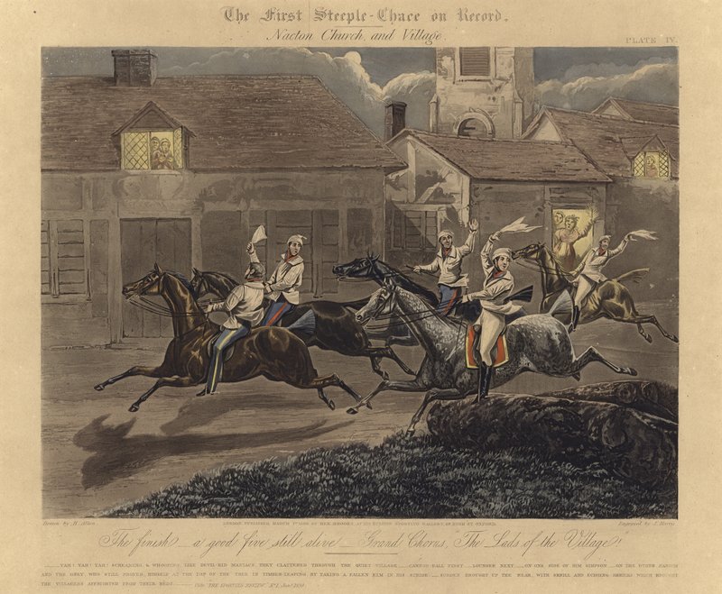 A primeira corrida de obstáculos no recorde de Henry Thomas Alken