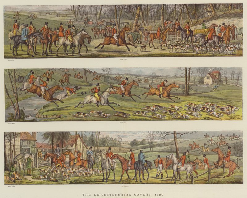 As capas de Leicestershire, 1820 (chromolitho) de Henry Thomas Alken