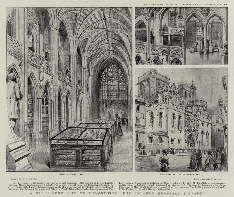 Um Dom Munificente para Manchester, a Rylands Memorial Library de Henry William Brewer