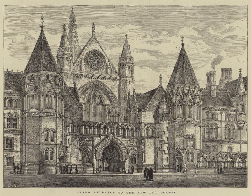 Grande entrada para os novos tribunais de Henry William Brewer