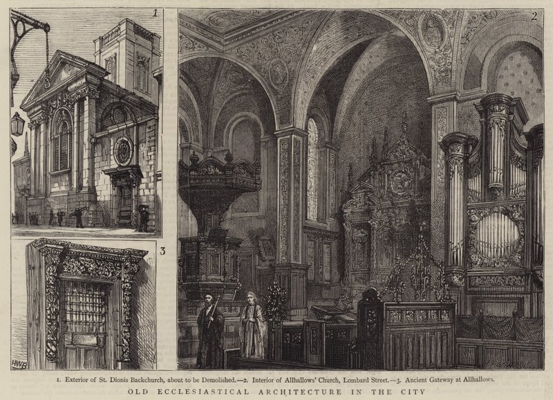 Arquitetura eclesiástica antiga na cidade de Henry William Brewer