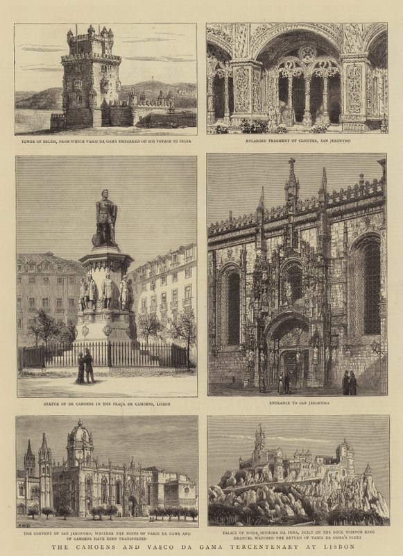 Cameroens e Tricentenário Vasco da Gama em Lisboa de Henry William Brewer
