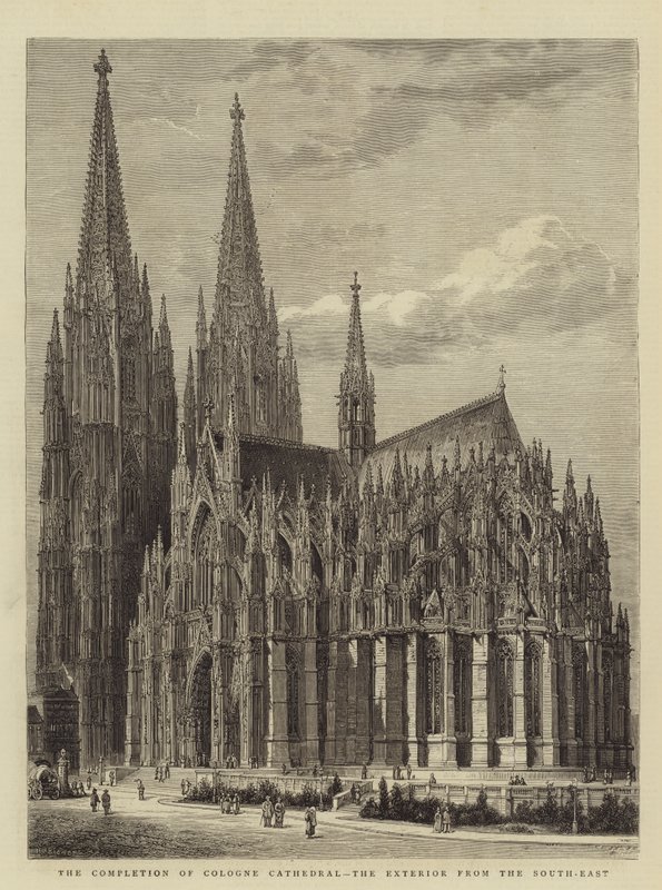 A Conclusão da Catedral de Colônia, o Exterior do Sudeste de Henry William Brewer