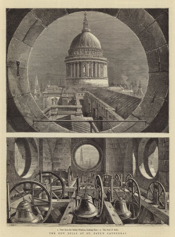 Os novos sinos na Catedral de São Paulo de Henry William Brewer
