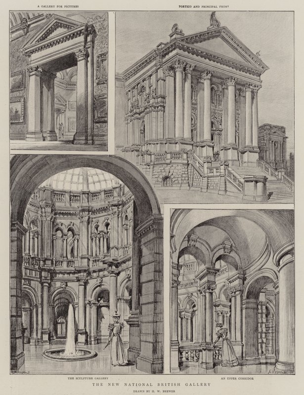 A nova galeria britânica nacional de Henry William Brewer