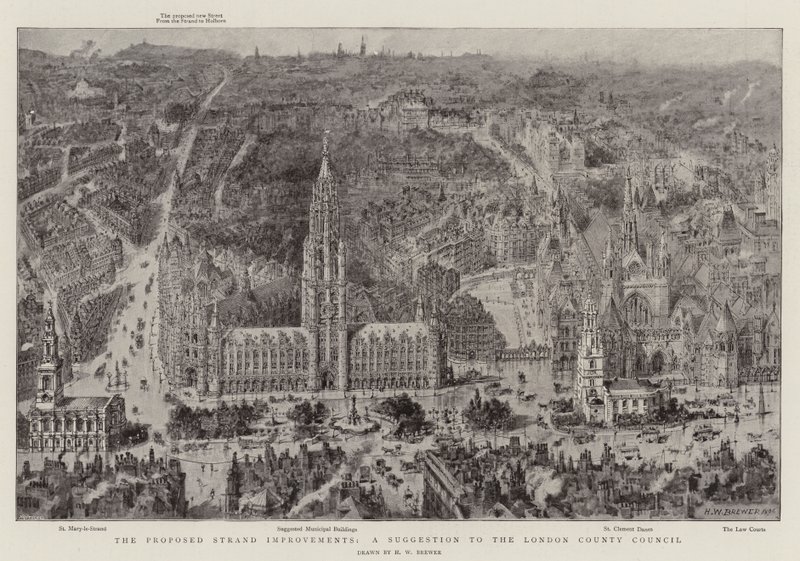 As propostas de melhoria das vertentes, uma sugestão para o London Country Council de Henry William Brewer