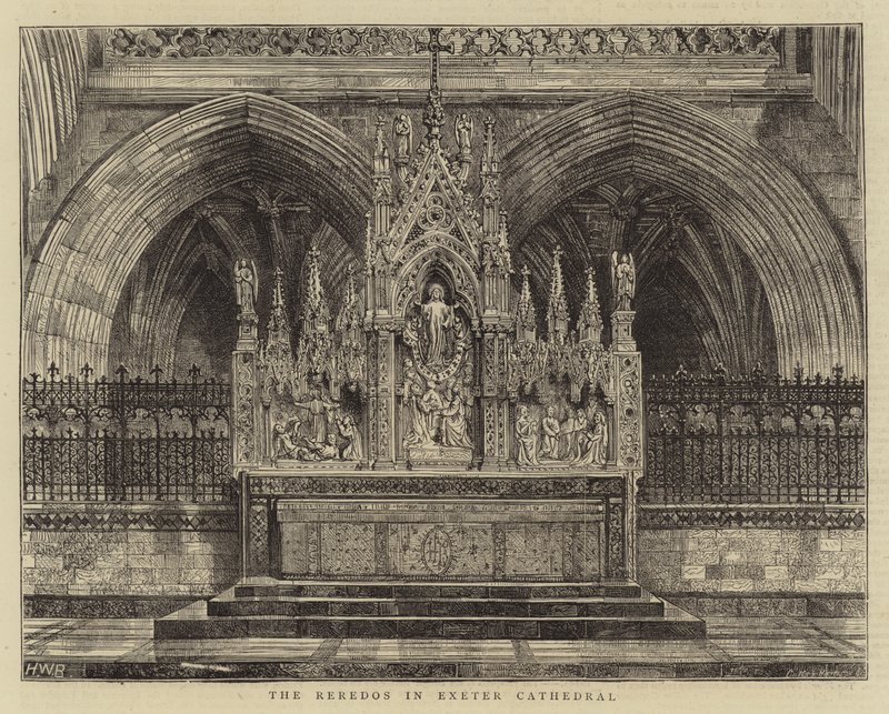 The Reredos na Catedral de Exeter de Henry William Brewer