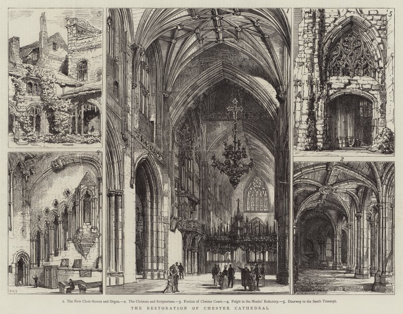 A restauração da catedral de Chester de Henry William Brewer