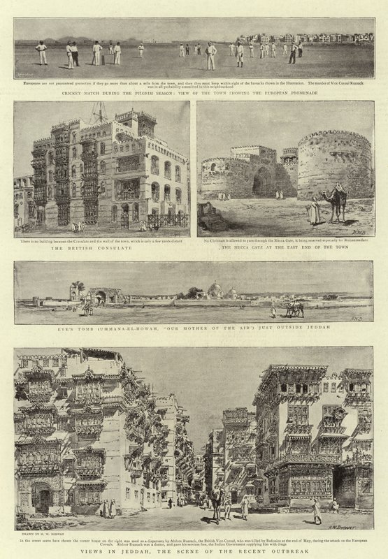 Vistas em Jeddah, a cena do surto recente de Henry William Brewer