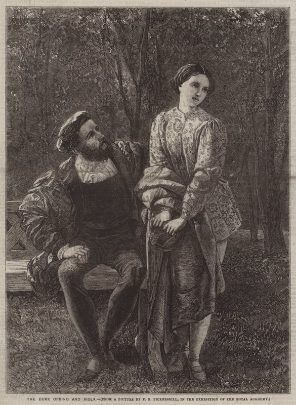 O Duque Orsino e Viola de Henry William Pickersgill