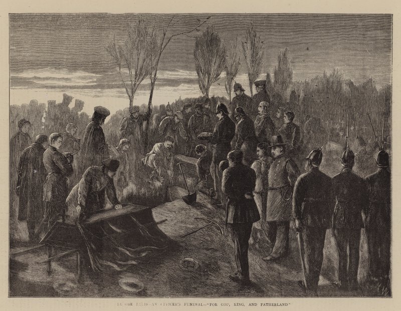 Antes de Paris, o funeral de um oficial, para Deus, rei e pátria de Henry Woods