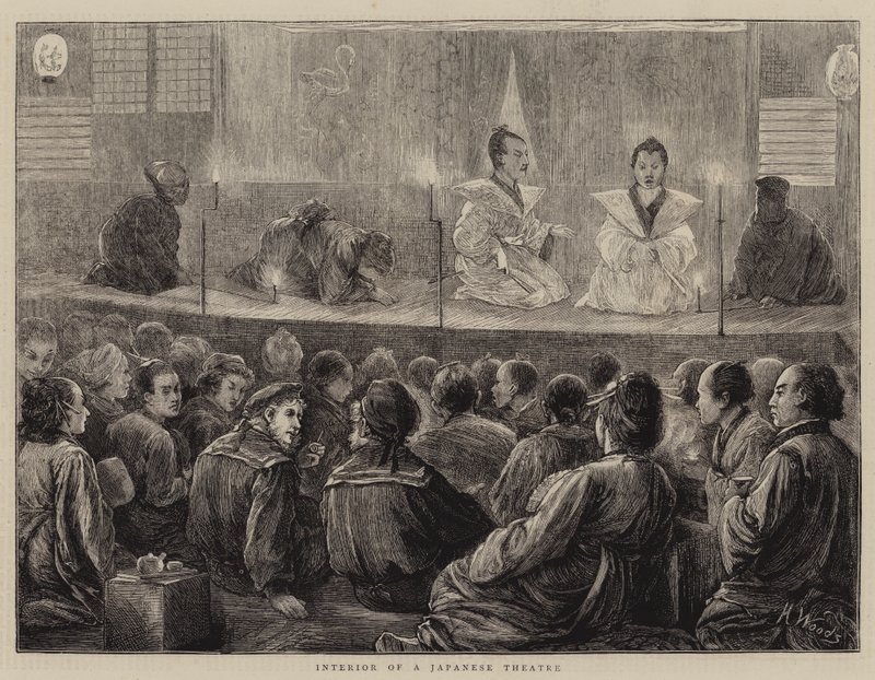 Interior de um teatro japonês de Henry Woods