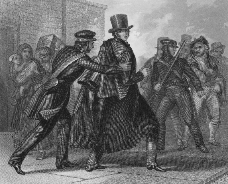 Detenção do líder político nacionalista irlandês William Smith OBrien, 1848 de Henry after Warren