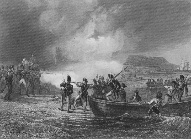 Tentativa da frota francesa de pousar em Bantry Bay, Cork, 1796 de Henry after Warren