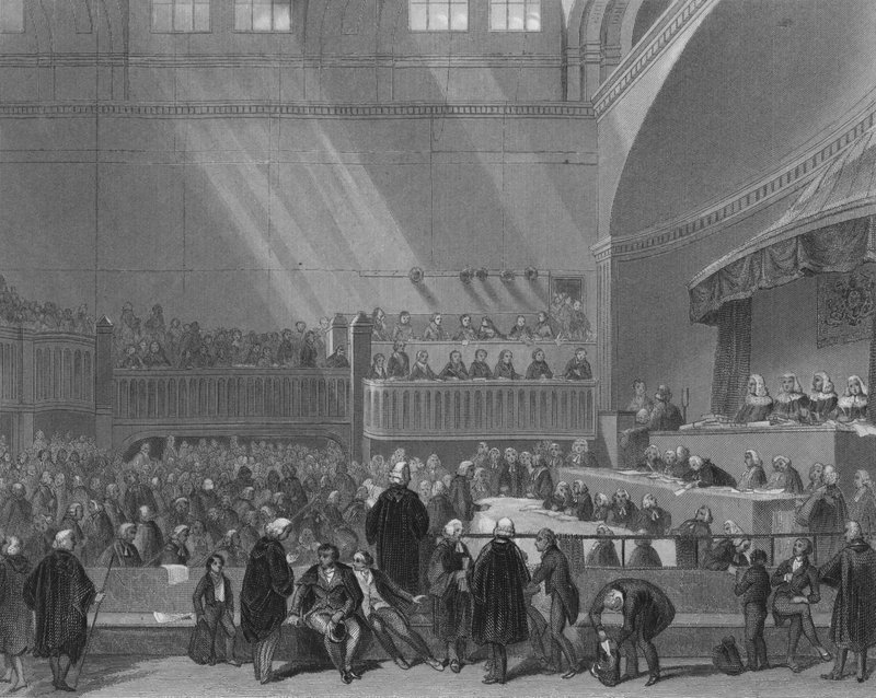 O julgamento do líder político irlandês Daniel OConnell em 1844 de Henry after Warren