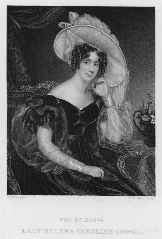 Lady Helena Caroline Cooke (gravura) de Henry (after) Collen