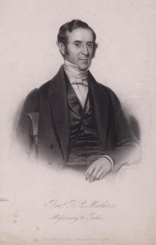 Henry Cotton Mather, missionário cristão inglês na Índia (gravura) de Henry (after) Room