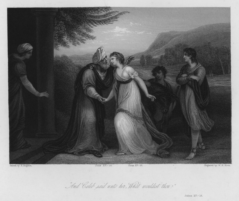 O Pedido de Achsah, Joshua XV de Henry (after) Singleton