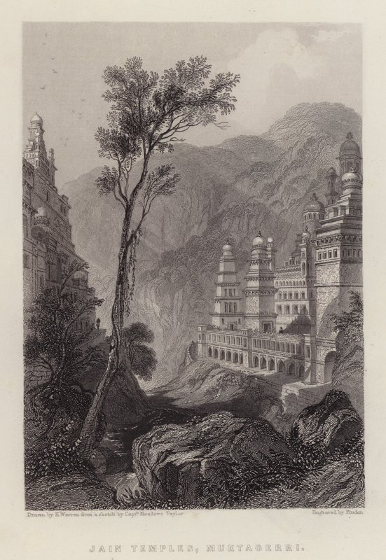 Jain Temples, Muktagerri (cor litho) de Henry (after) Warren