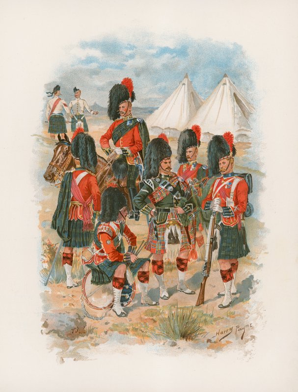 42nd High Highlanders, o relógio preto (cromolitro) de Henry A. Payne