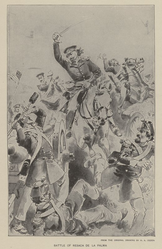 Batalha de Resaca de la Palma (litho) de Henry Alexander (after) Ogden