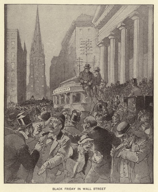 Black Friday in Wall Street (litho) de Henry Alexander (after) Ogden