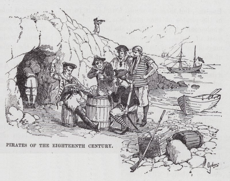 Piratas do Século XVIII (gravura) de Henry Alexander (after) Ogden